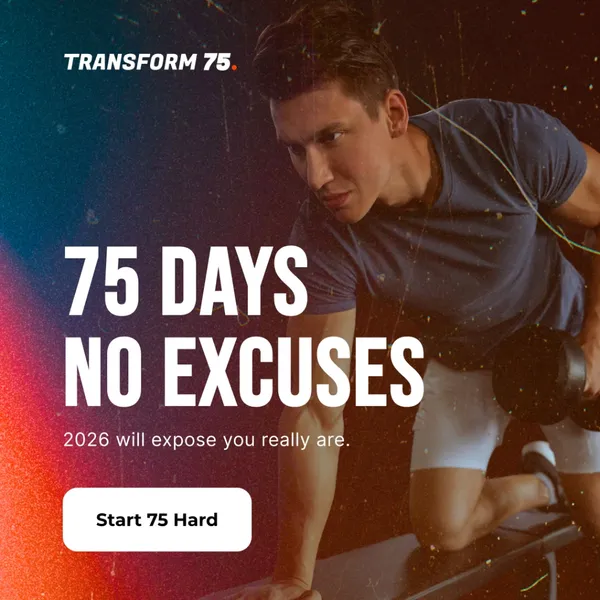 Transform75 App Promo - 75 Days No Excuses